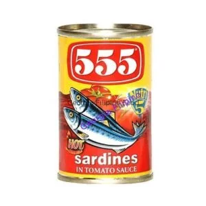 555 Sardines in Chilli and Tomato Sauce 155g