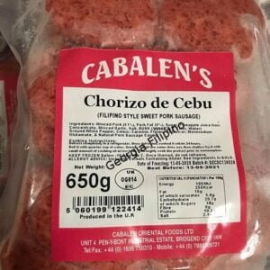 Cabalen Pork Chorizo De Cebu 650g - COLLECTION ONLY