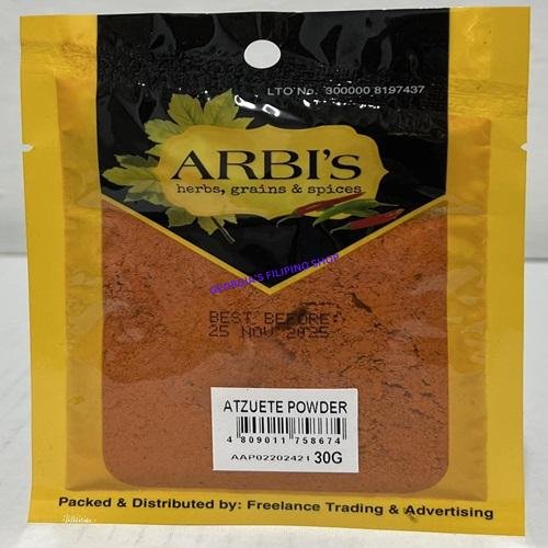 Arbi's Atzuete (Annatto) Powder 30g